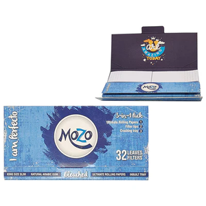 Nouvelles feuilles à rouler Mozo Grateful Dead Classic Drytransparent Cone King Size Premium et briquets essentiels - Product Image 4