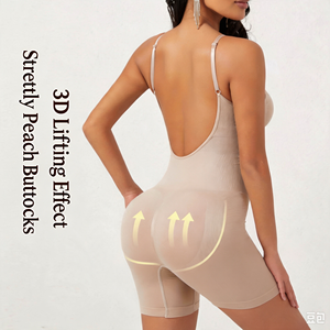 Combinaison gainante une pièce pour femme <span class=keywords><strong>grande</strong></span> <span class=keywords><strong>taille</strong></span>, effet ventre plat, modelage des hanches et soutien de la poitrine - Product Image 6