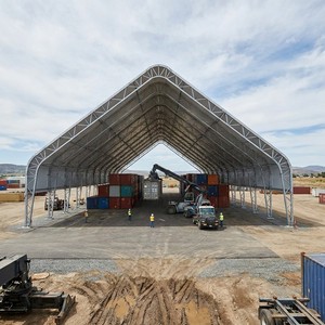 Struttura in acciaio zincato B1 per capannone portatile in tessuto, container per deposito, officina mineraria, ricovero e stoccaggio fertilizzanti - Product Image 2