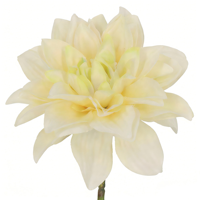 Bunga Dahlia Kuning Buatan dari Kain dengan Batang, Bunga Palsu untuk Karangan Bunga Pernikahan, Rangkaian Bunga untuk Dekorasi Rumah DIY