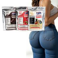 Poudre de Collagène Protéinée 3 Saveurs pour la Beauté, l'Amélioration des Courbes, l'Augmentation du Volume des Fesses, la Croissance Musculaire et la Prise de Poids - Marque Privée