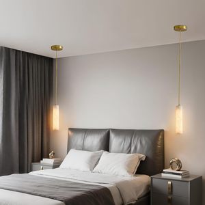 Lámpara Colgante LED Moderna y Sencilla de Lujo con Cristales <span class=keywords><strong>para</strong></span> Isla de Cocina, Altura Ajustable, Tubo Largo <span class=keywords><strong>para</strong></span> Dormitorio o Comedor - Product Image 2