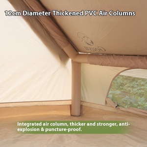 <span class=keywords><strong>Tente</strong></span> <span class=keywords><strong>gonflable</strong></span> de camping en plein air 6.3 couleurs avec auvent, coupe-vent, résistante à l'eau, portable, adaptée à la nuit en famille - Product Image 3