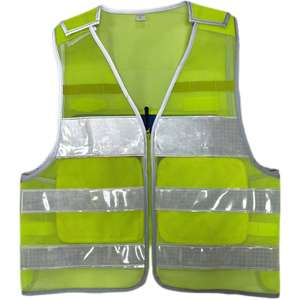 เสื้อกั๊กสะท้อนแสงระบายอากาศได้ดี ผ้าตาข่าย ให้ความเย็นต่อเนื่อง เหมาะสำหรับงานบนทางหลวง ผู้เฝ้าระวังจราจร - Product Image 1