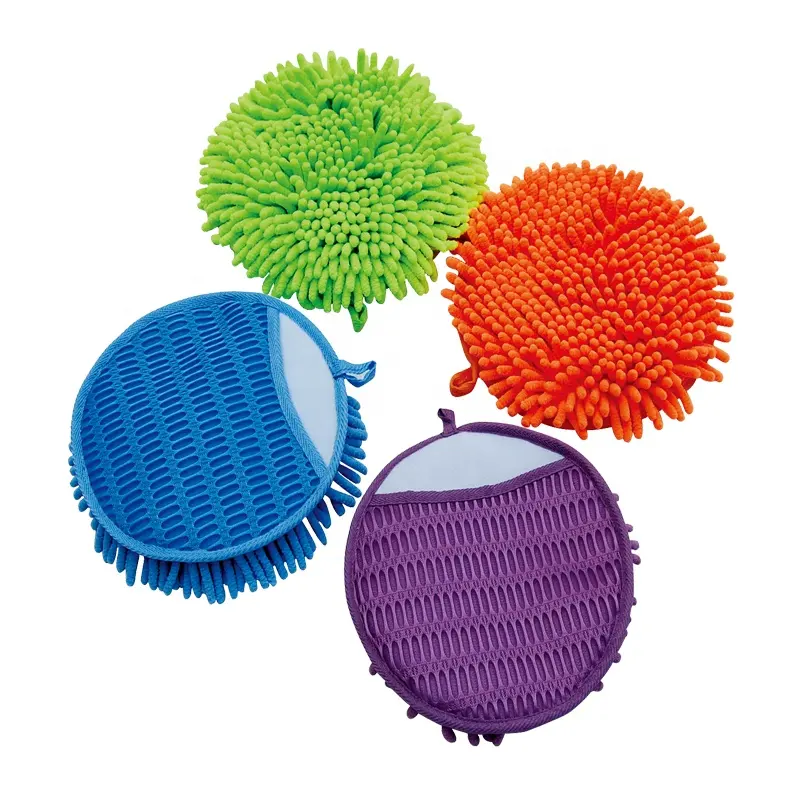 Beste Gebruik Beide Zijdige Microfiber Mesh Geen Kras Hoge Detergentie Auto Schoonmaken Handschoen