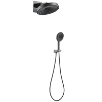 Ensemble de douche mural encastré noir mat chaud/froid, le plus vendu, pour hôtel