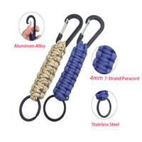 Mousqueton en paracorde avec clip en alliage d'aluminium, anneau en D, attache de suspension, crochet pour poussette, pour porte-clés, sacs à dos, cadeau promotionnel