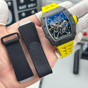 Reloj Mecánico Automático Tourbillon de Fibra de Carbono de Lujo con Logotipo Personalizado, Esfera de Cristal de Zafiro, Correa de Goma, Resistente al Agua 10 Bar - Product Image 4
