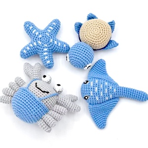Jouet en peluche personnalisé fait main au crochet, magnifique cadeau pour bébé, poisson floundeur en peluche, poupée <span class=keywords><strong>amigurumi</strong></span> pour filles et garçons - Product Image 6