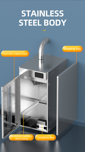 Uso comercial Función de fumar Máquina de secado de salchichas de carne rotativa Deshidratador de alimentos Biltongs - Product Image 4