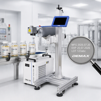 Machine de marquage laser UV volante industrielle DEMAX, haute vitesse, pour la ligne d'emballage des cosmétiques et pharmaceutiques, codeur sans entretien