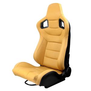 Sedile Auto Universale Regolabile in PVC <span class=keywords><strong>Beige</strong></span> per Auto Sportive e da Corsa - Product Image 1