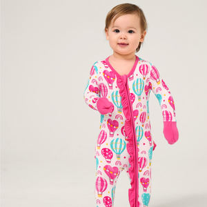 Combinaison bébé unisexe en coton avec logo personnalisé, imprimé intégral, manches longues, en viscose de bambou, fermeture éclair, vêtements pour bébé, vêtements du Vietnam - Product Image 3