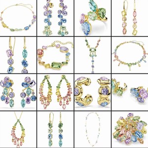 Ensemble de bijoux de luxe en cristal pour femmes, collier, <span class=keywords><strong>bracelet</strong></span>, bague et boucles d'oreilles, cadeau de mode - Product Image 2