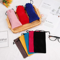 Etui en tissu de lin pour lunettes, sacoche multifonctionnel pour lunettes de soleil avec lanière