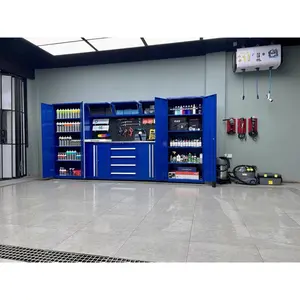 Garage Auto Reparatie Modulaire Zware Werkbank En Gereedschapskabinetten Service Oem Odm Display Behuizing Gereedschapskast Staal, Ijzer Jzd