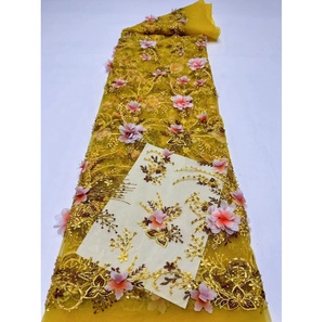 Usine Fabricant Suisse Suisse Dentelle Tissu Suisse Roman Design Prix Usine 3D Applique Dentelle Tissu - Product Image 3