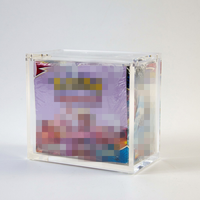 Boîte d'entraînement en acrylique poli épaissi à expédition rapide, étui transparent en acrylique pour collection de cartes TCG