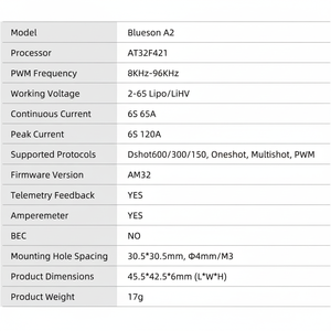 Controlador ESC de velocidad eléctrica SEQURE 65A 4 en 1 2-6S 10A continuo para Drones de carreras FPV Freestyle AM32 Made Lipo 30,5x30,5mm - Product Image 1