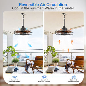 <span class=keywords><strong>Ventilador</strong></span> <span class=keywords><strong>de</strong></span> <span class=keywords><strong>Techo</strong></span> LED DC Moderno para Exteriores, Impermeable IP44, con Control Remoto Inteligente, Cuerpo <span class=keywords><strong>de</strong></span> Hierro Resistente al Óxido - Product Image 2