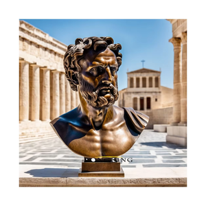 Home Design Table Decor Metal Tamaño personalizado Hecho a mano Bronce Griego <span class=keywords><strong>Hombre</strong></span> Busto <span class=keywords><strong>Estatua</strong></span> - Product Image 1