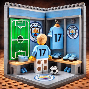 Módulo de Construcción de Fútbol: Maqueta de Ensamblaje DIY, Set de Bloques de Construcción de Sala de Cambio de Fútbol, Juguete Deportivo - Product Image 4