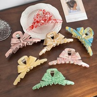 Pince à cheveux coréenne en acétate, style papillon, pince requin pour l'arrière de la tête, 13 cm, usage quotidien polyvalent