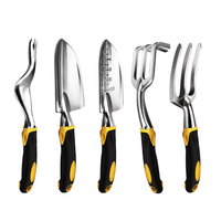 Ensemble d'outils de jardinage portables en acier : truelle, cultivateur, râteau, pelle, désherbeur, mini-outils de jardinage manuels DIY OEM pour l'extérieur
