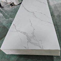 Panneau mural 3D en PVC imperméable avec revêtement UV, imitation marbre, pour la décoration intérieure