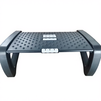 Repose-pieds ergonomique réglable en hauteur sur 6 niveaux avec rouleau de massage pour les pieds, repose-pieds pour chaise (noir)