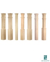 Craftsman Classic Square Wood Balusters 6''W X 55-1/2 ''H White Oak 4092 Box Newel Posts for Stairway New Product"