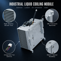 Module de refroidissement liquide en aluminium CNC, plaque froide à ailettes rainurées pour GPU, serveur, IGBT, laser, chargeur EV, alimentation électrique