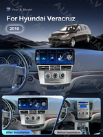 Kit complet d'écran Aijia pour HYUNDAI VERACRUZ 2010 LHD/RHD, autoradio Android avec grand écran gris fer et faisceau de câblage