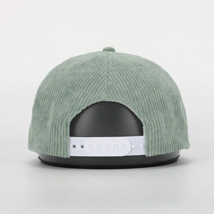 Gorra Snapback de 6 Paneles de Pana, Unisex, Color Sólido, Logotipo Bordado en el Panel Frontal, Gorra Casual para Primavera y Otoño, Talla Adulto - Product Image 6