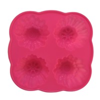 Moule à gâteau en silicone 4 grottes avec outil de cuisson au nouveau design élégant