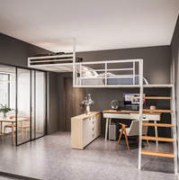 Lit mezzanine pour la maison, chambre à louer, hamac duplex personnalisé, lit surélevé de petite taille, multifonctionnel