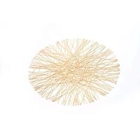 Set de Table Rond Tissé en PP Plastique Écologique de Haute Qualité, Personnalisé, Vente en Gros, 4 Pièces, pour Restaurant