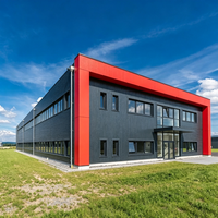 Usine à structure métallique préfabriquée avec espace de bureau, bâtiment métallique préfabriqué durable pour la fabrication et le stockage