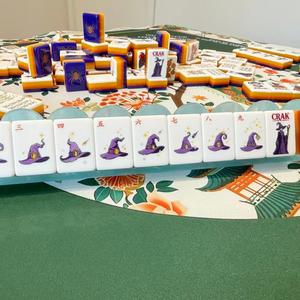 Halloween Mahjong Set 160 Tiles Gothic <strong>Hocus</strong> <strong>Pocus</strong> Spooky Acrylic <strong>Game</strong> with Spiders Case Portable Water Resistant Party Gift - Product Image 4