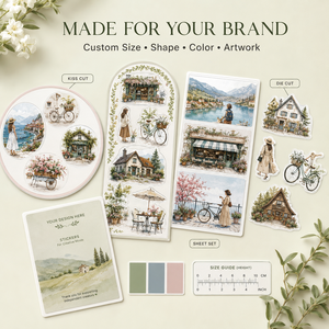 Autocollants personnalisés saisonniers pour carnets, étiquettes, décalcomanies de paysages et de personnages en <span class=keywords><strong>aquarelle</strong></span> pour agendas, albums et créations de fêtes - Product Image 5