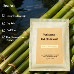 Masque à la vitamine <span class=keywords><strong>C</strong></span> en gros, haute teneur en vitamine <span class=keywords><strong>C</strong></span> active avec sérum à l'acide hyaluronique, masque facial hydratant raffermissant et éclaircissant - Product Image 2