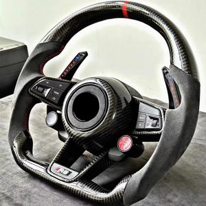 Pour Volkswagen VW MK7 Golf R GTI Jetta volant de voiture avec volant en Fiber de carbone noir Alcantara Paddle Shift Upgrade - Product Image 2
