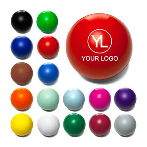 Customized logo PU Foam 63mm Round Shape Release Pressure Toy Stress Reliever Ball