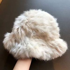 Wholesale Luxury Female Winter <b>Hats</b> Soft Warm Lady's Furry Winter <b>Bucket</b> <b>Hat</b> for <b>Women</b> - Product Image 1