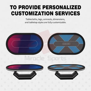 MGpta004 Table de <span class=keywords><strong>poker</strong></span> Texas Hold'em professionnelle de luxe moderne avec éclairage LED intégré, table de jeu de <span class=keywords><strong>casino</strong></span>, table de <span class=keywords><strong>poker</strong></span> de tournoi, tapis de <span class=keywords><strong>poker</strong></span> de taille compétition - Product Image 4