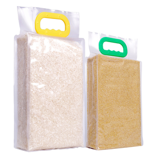 Sac de brique de riz transparent sac d'emballage de riz sous vide sac d'accordéon en plastique à grain carré de <span class=keywords><strong>millet</strong></span> alimentaire épaissi - Product Image 1