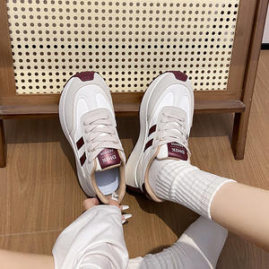 Baskets compensées à plateforme pour femmes, mode automne-hiver, à <span class=keywords><strong>talon</strong></span> épais, décontractées, respirantes et confortables pour la marche et le <span class=keywords><strong>tennis</strong></span> - Product Image 3