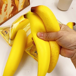 Squishyfun Nostalgic Ripe Banana Stress Relief Squeeze Toy Soft Pleasant Touch Fast Slow Rebound Made Durable PU <b>Foam</b> Material - Product Image 3