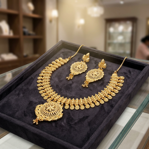 Wholesale Gold Plated Forming Necklaces Set Fashion Jewelry Traditional Jewelry Set Brass Gold Filled LuxuryJewelry Oro Joyeria - Product Image 1
