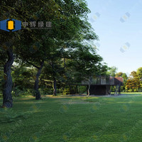 CGCH Casas Modulares de Rápida Instalación Mini Casa Contenedor Estructura de Acero Villa de Lujo Prefabricada Casa Prefabricada de Dos Pisos